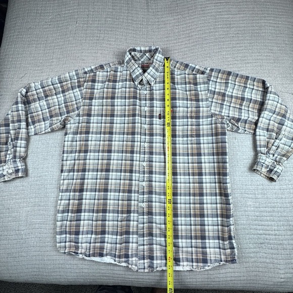 Cinch WRX Flame Resistant Button Shirt Men XXL Plaid Long Sleeve HRC-2 Workwear - Picture 2 of 8